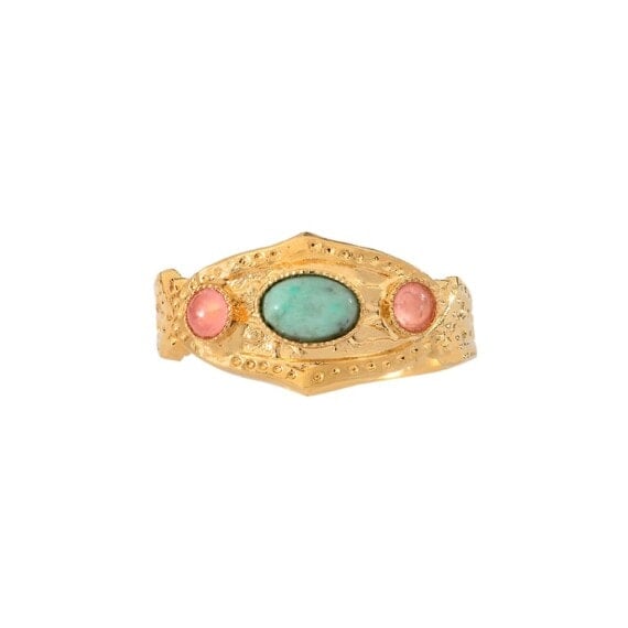 Bague bitan jaspe et quartz rose