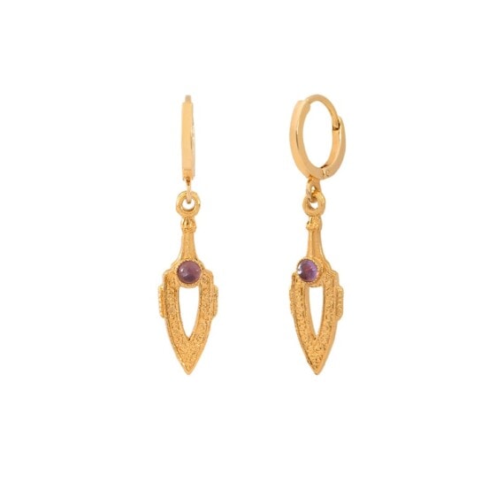 les Boucles d'oreilles amphores améthyste