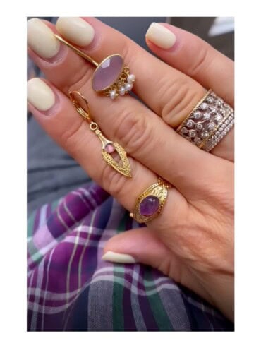 Bague chevalière améthyste
