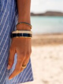 Bracelet Vaporetto Bleu nuit Blanc sable