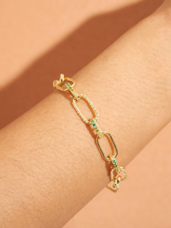 bracelet rheya zircons verts