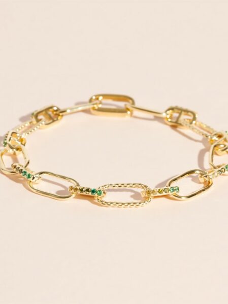 bracelet rheya zircons verts