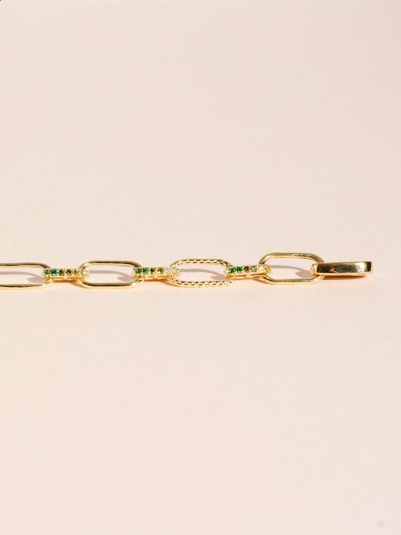 bracelet rheya zircons verts