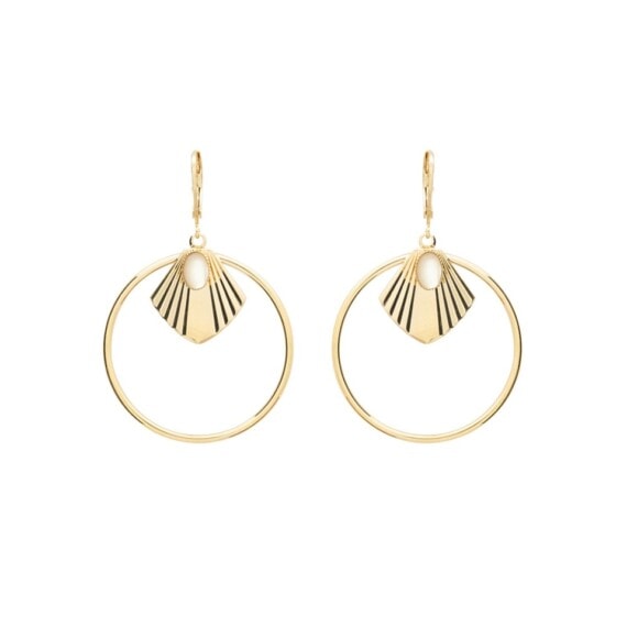 Boucles d'oreilles Cercle Shanghai nacre
