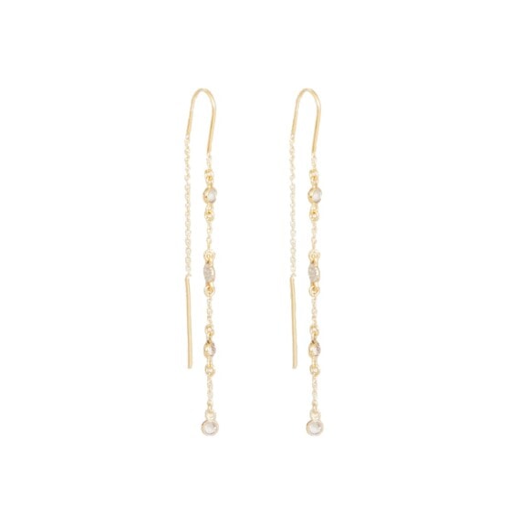 boucles d'oreilles Sitara zircons blancs