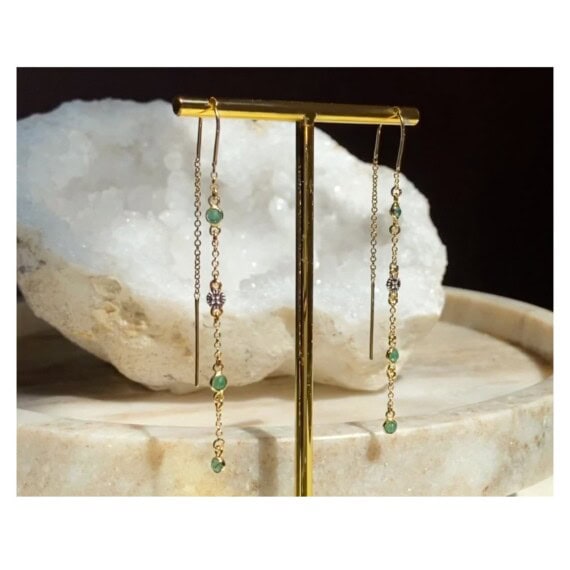 boules d'oreilles sitara aventurine