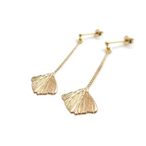 PETITES BOUCLES d'oreilles pendantes Ginko
