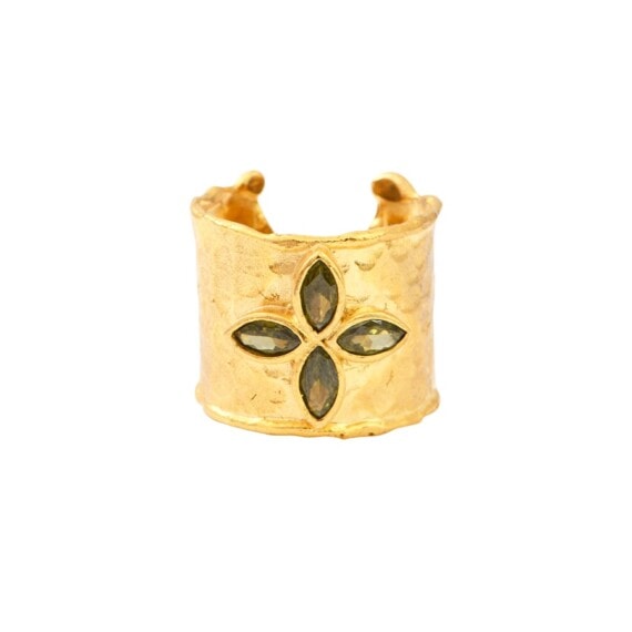 Bague martelée et feuilles Péridot dear charlotte