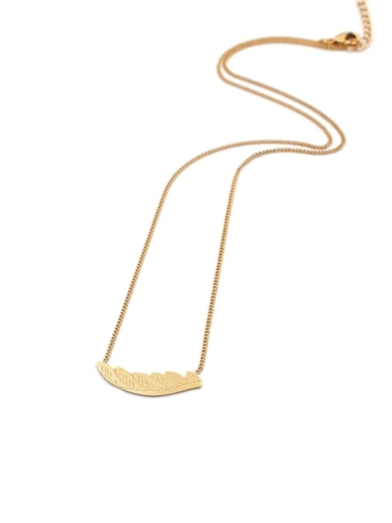 Collier plumage - Bijou de créateur au motif plumes