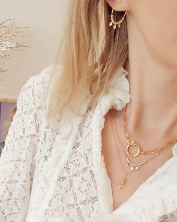 Collier Pure numéro 5 maillons et mousqueton