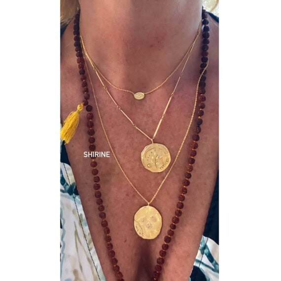 collier shirine medaille femme