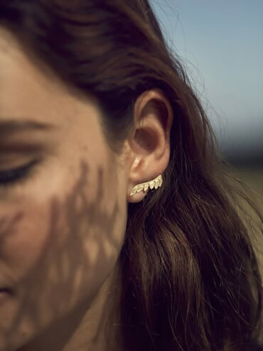 Boucles d'oreilles climbers plumes contours d'oreilles