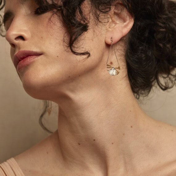 boucles d'oreilles pendantes Nature Ginko