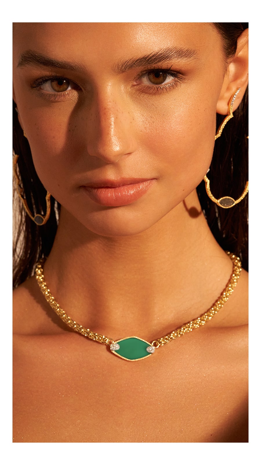 Collier Mayan onyx vert Bijou de créateur Be Maad