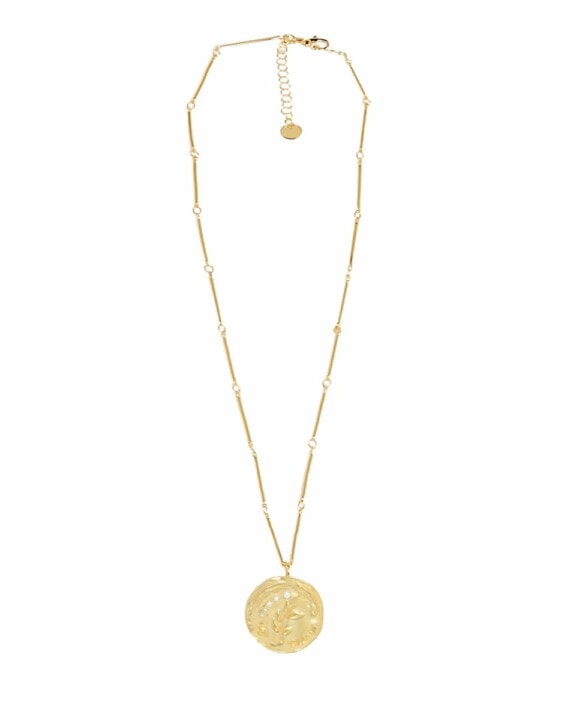 Collier médaille ancienne shirine louise hendricks
