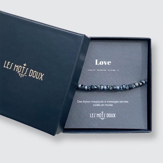 Bracelet homme love code morse - Les mots doux