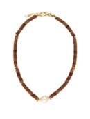 Collier rondelles rhodonite et perle