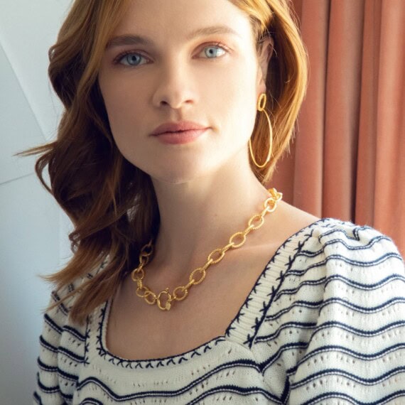 Collier grands maillons mue femme idee cadeau de haute fantaisie