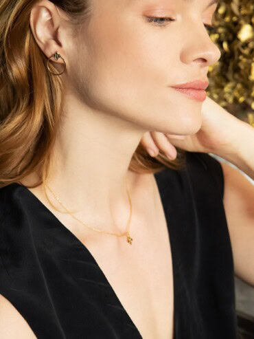 Collier fleur de neige corolle - bijou de haute fantaisie