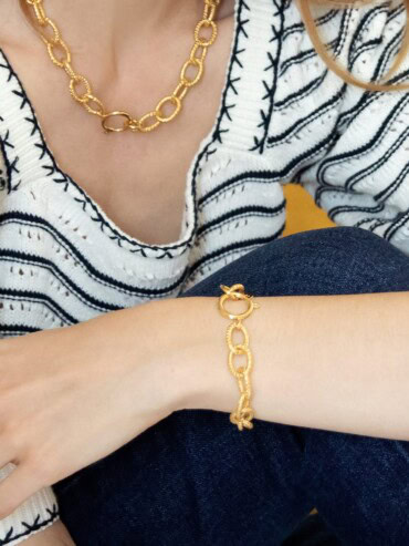 zoombracelet et collier grands maillons mue les dissonances paris