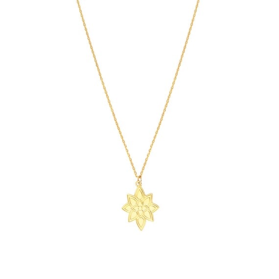 collier flocon pendentif nature