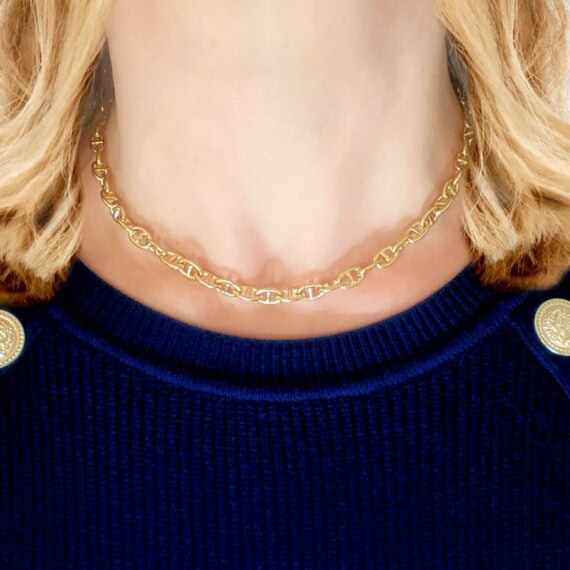 collier aqua chaîne marine