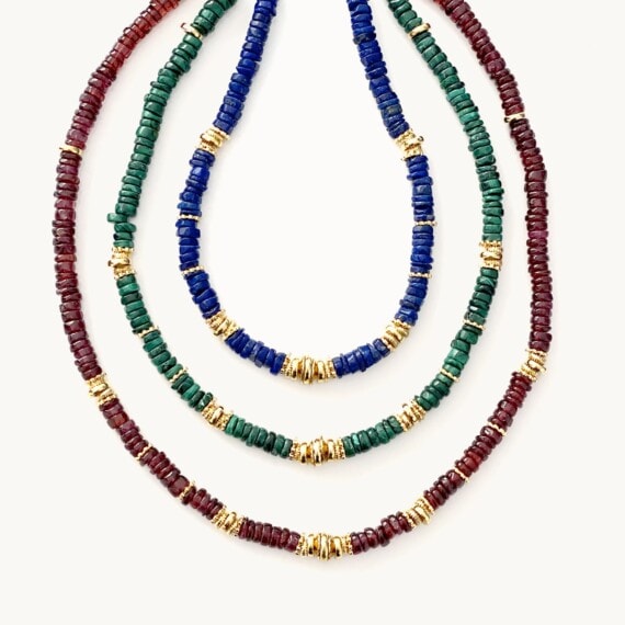 collier sofi grenat chez poissonplume bijoux