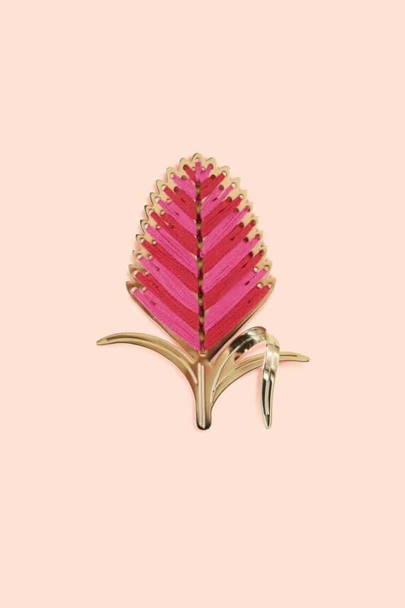 broche fleur bromelia - fabrication française