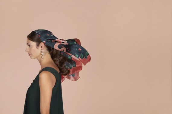 foulard eden carré de soie 90x90cm. Fabrication française