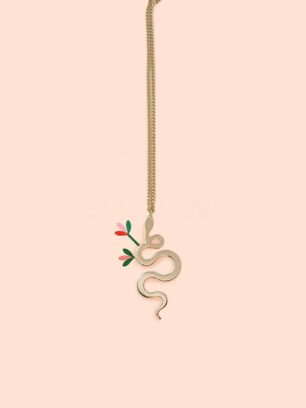 Petit collier serpent doré - Haute fantaisie française -