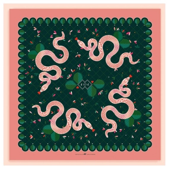 foulard eden carré de soie 90x90cm. Fabrication française