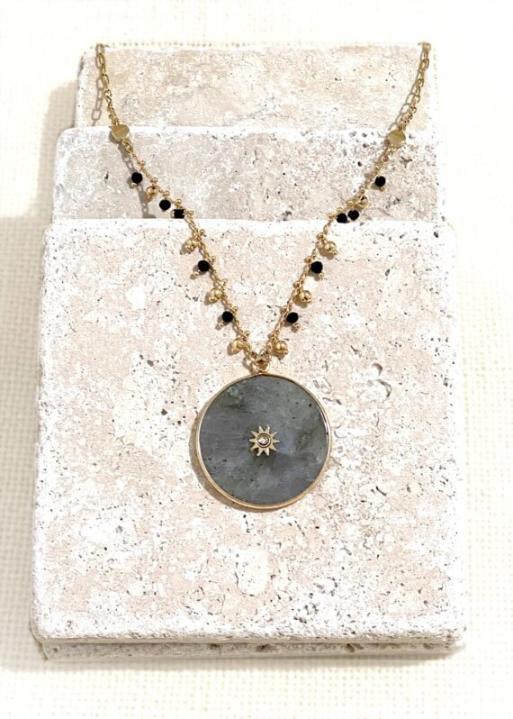 Collier labradorite avalon pierre fine naturelle