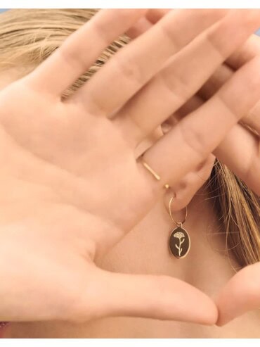 Mini créoles médaille Immortelle