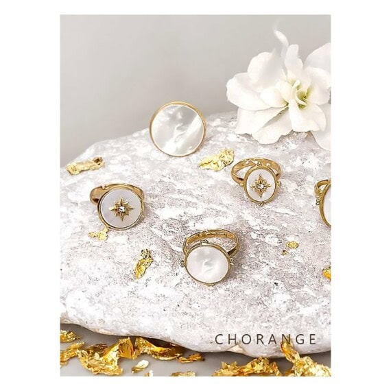 bague nacre naturelle ronde