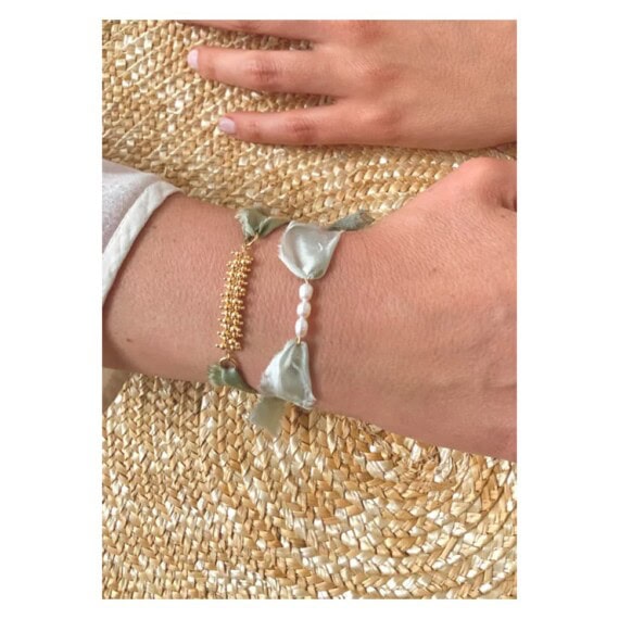 Bracelet en soie Florette Céladon – Image 3