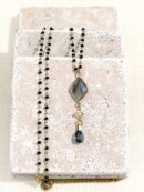 collier long labradorite losange NAIA
