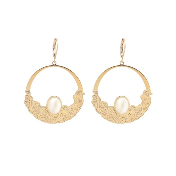 grandes boucles océan dorées nacre