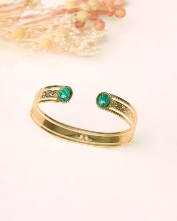 jonc ocean dore malachite