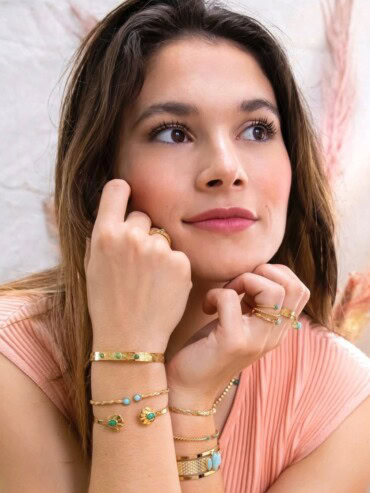 Bracelet chaîne torsadée Angela - et mix bijou femme - Dorure à l'or fin