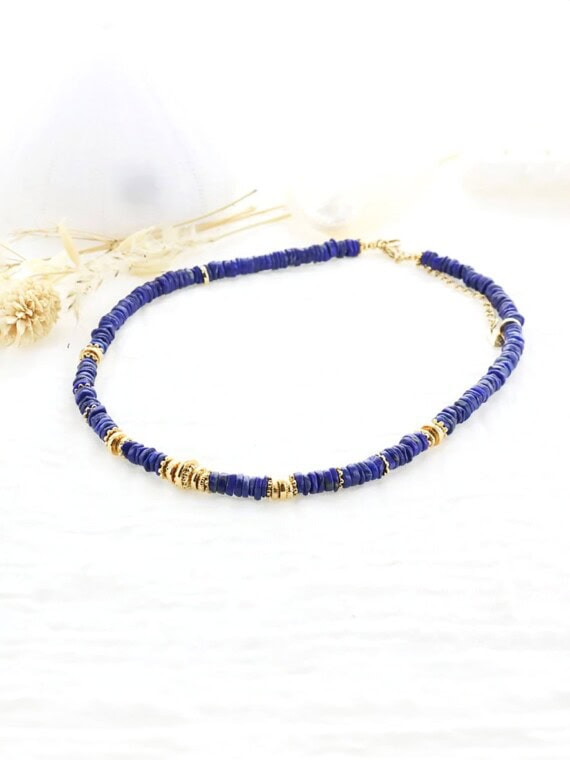 Collier SOFI ras de cou lapis lazuli