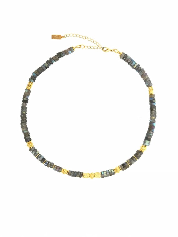 Collier SOFI ras de cou labradorite