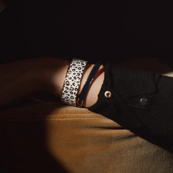 Jonc 2cm tina imprimé audacieux leopard - Bangle Up