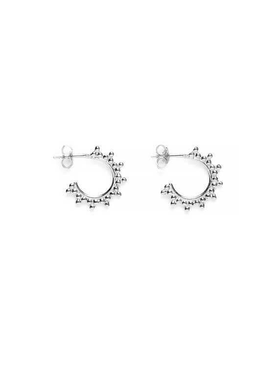 petites créoles perlées argent