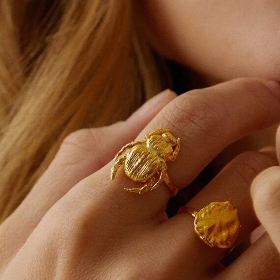bague Iépa. Bague scarabée totem. Bijou femme Elise Tsikis