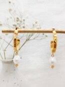 Boucles d'oreilles Amani. Créoles perles