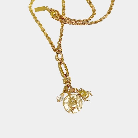 Collier porte-bonheur khepri scarabée