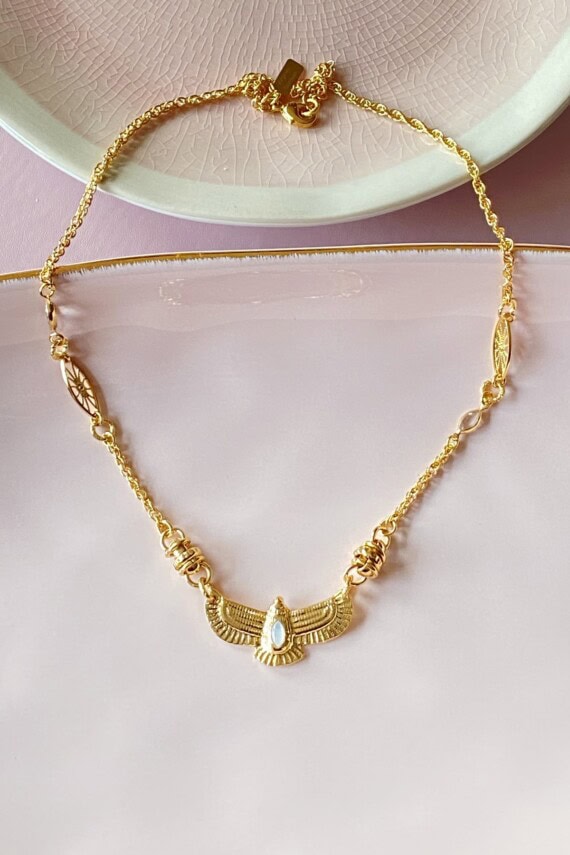 Collier aigle aquila alba chez poisson plume - Bijoux de créateurs