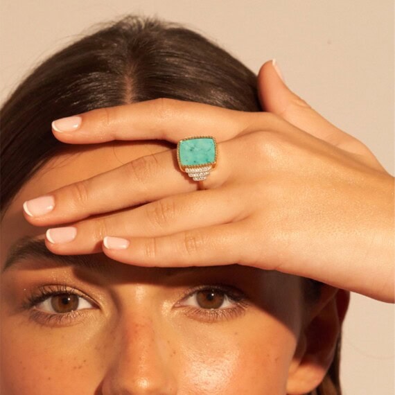 bague kara turquoise