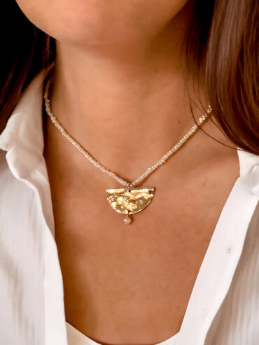 Nouveau collier millie perles et doré