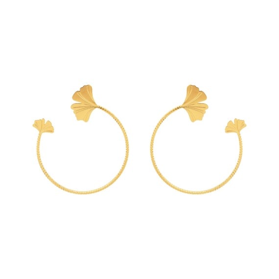 Présentation des boucles d'oreilles Gingko in love.